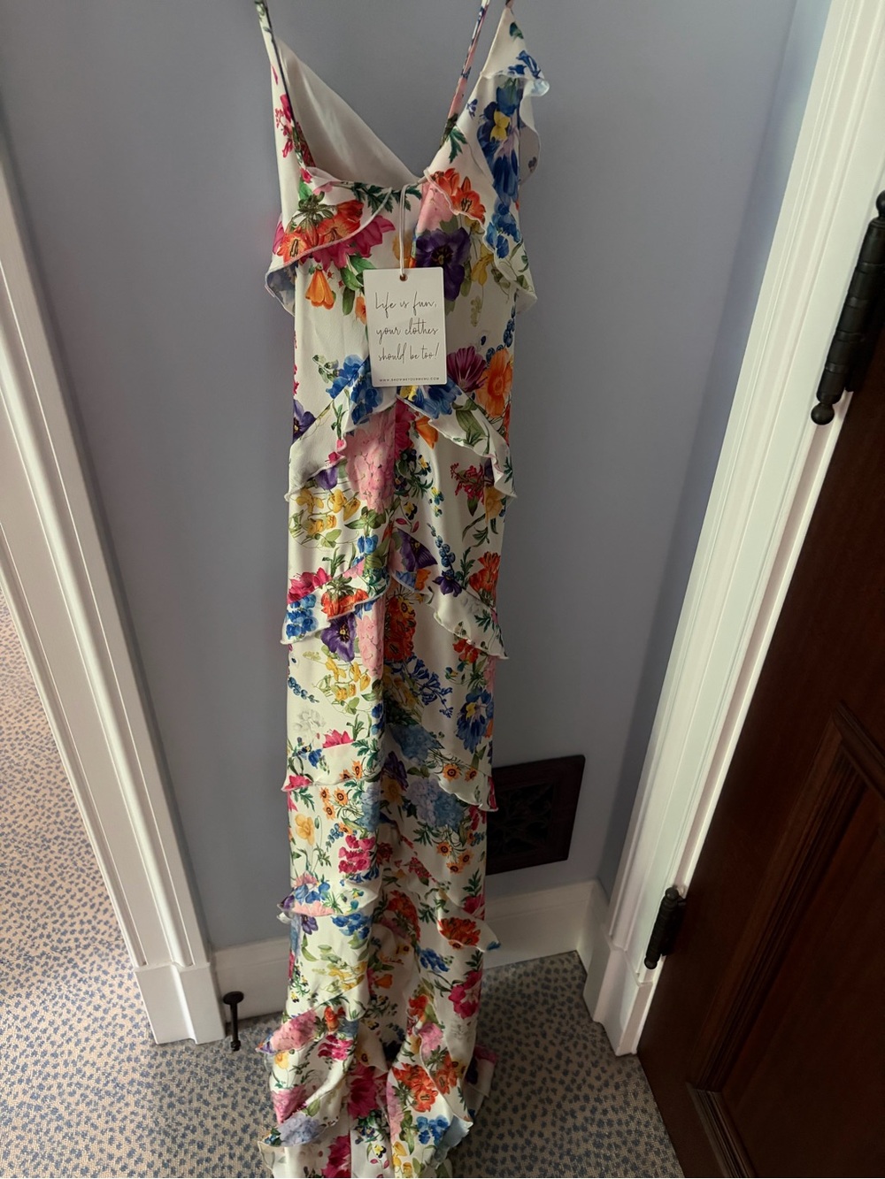 Show Me Your MuMu White Floral Ruffle Maxi Dress - Picture 2 of 3